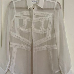 COMME des GARCONS white shirt - see through